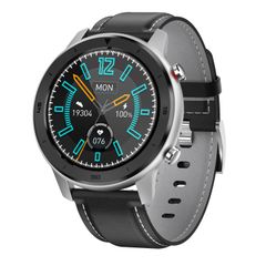  DT78 C23 Silver Leather – Đồng hồ thể thao thông minh Full Circle 1.3 inch, cảm ứng toàn màn, chống nước IP68 