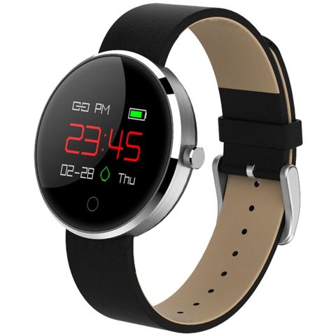 DOMINO DM78 Silver – Vòng đeo tay OLED 0,95 inch, nhịp tim & huyết áp