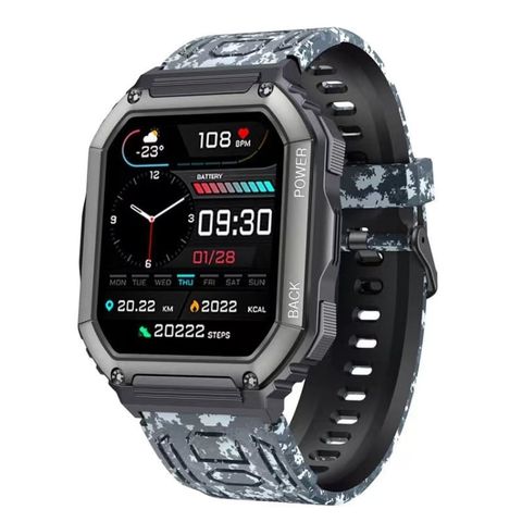 KR06 Camouflage Black - Đồng hồ thông minh thể thao KR06 Pedometer chống nước