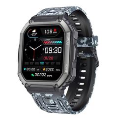  KR06 Camouflage Black - Đồng hồ thông minh thể thao KR06 Pedometer chống nước 