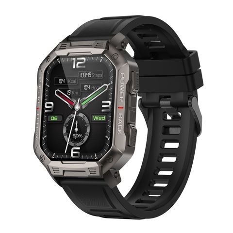 Đồng hồ thông minh HAMTOD NX3 Black – 1.83 inch, Bluetooth, đo nhịp tim
