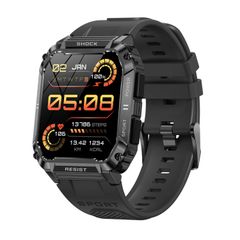 HAMTOD T3 Black – Đồng hồ thông minh thể thao ba phòng thủ, chống nước IP68, hỗ trợ gọi Bluetooth 
