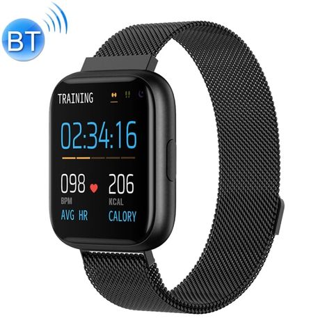 Đồng hồ thông minh P6 1.4 inch Steel Black - Full Touch chống nước IP67, theo dõi sức khỏe