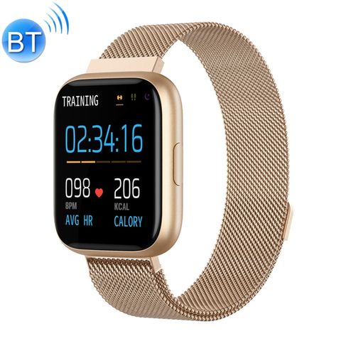 Đồng hồ thông minh P6 1.4 inch Steel Gold - Full Touch chống nước IP67, theo dõi sức khỏe