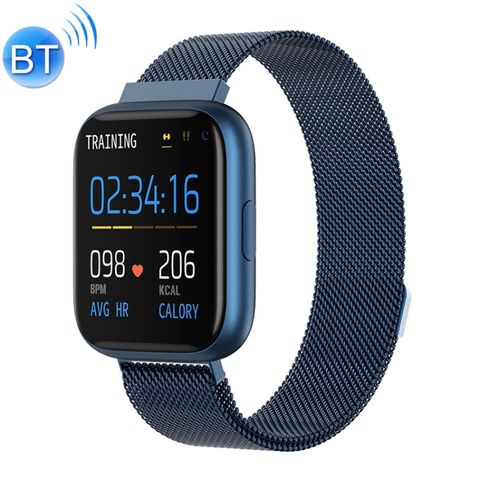 Đồng hồ thông minh P6 1.4 inch Steel Blue - Full Touch chống nước IP67, theo dõi sức khỏe
