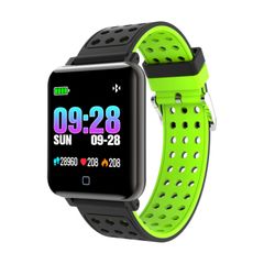  M19 Fitness Tracker 1.3 inch TFT Đen và Xanh Lá – Đồng hồ thông minh IP67 theo dõi sức khỏe 