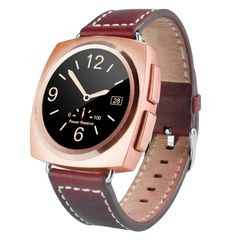  Đồng hồ thông minh A11 Gold Pink – Bluetooth, dây da, theo dõi nhịp tim & bước đi 