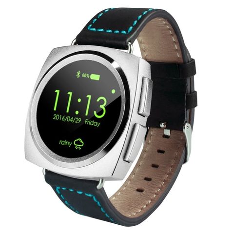 Đồng hồ thông minh A11 Silver – Bluetooth, dây da, theo dõi nhịp tim & bước đi