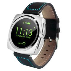  Đồng hồ thông minh A11 Silver – Bluetooth, dây da, theo dõi nhịp tim & bước đi 