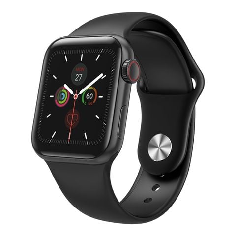 Đồng hồ thông minh W58 Pro Black - 1.3 inch, theo dõi nhiệt độ & miễn dịch