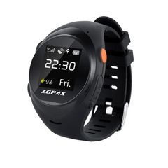  ZGPAX S888A Black - 1.22 inch IPS Smartwatch WiFi GPS, Hỗ trợ SIM & 2G 