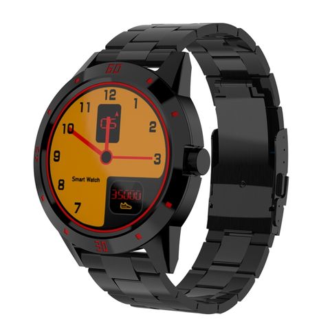 Đồng hồ thông minh N6 Stainless Steel Watch Strap/Black - Màn hình TFT 1.3 inch – Theo dõi sức khỏe, giấc ngủ và nhịp tim