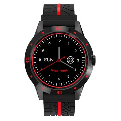 Đồng hồ thông minh N6 Silicone Watch Strap/Red - Màn hình TFT 1.3 inch – Theo dõi sức khỏe, giấc ngủ và nhịp tim