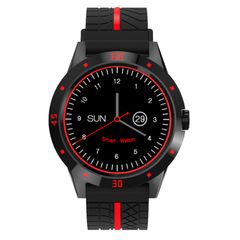  Đồng hồ thông minh N6 Silicone Watch Strap/Red - Màn hình TFT 1.3 inch – Theo dõi sức khỏe, giấc ngủ và nhịp tim 