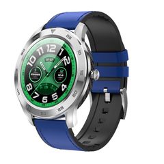  Đồng hồ thông minh DT98 BLUE – Dây da, nhịp tim, huyết áp, chống nước IP68 