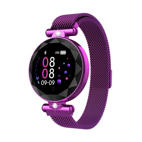 Đồng hồ thông minh S886 Purple – TFT 1,08 inch, IP67, Nhịp tim & Huyết áp