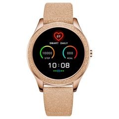  Đồng hồ thông minh M6009 Gold – Dây da long lanh, Thời trang nữ, IP68 