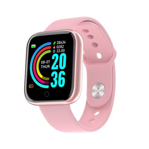Đồng hồ thông minh Y68 PINK – Màn hình IPS 1,3 inch, nhịp tim, IP67