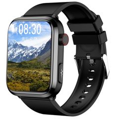  ET210 Black – Đồng hồ thông minh màn hình IPS 1.39 inch, IP67, ECG & đa thể thao 