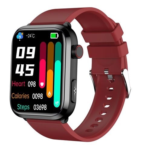 ET210 Red  – Đồng hồ thông minh màn hình IPS 1.39 inch, IP67, ECG & đa thể thao