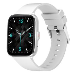  G12 White– Đồng hồ thông minh màn hình IPS 1.7 inch, giám sát nhiệt độ & cuộc gọi Bluetooth 