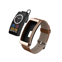  K13 Leather Band Brown – Đồng hồ thông minh Bluetooth 5.2, tai nghe tháo rời, pin bền đến 7 ngày 