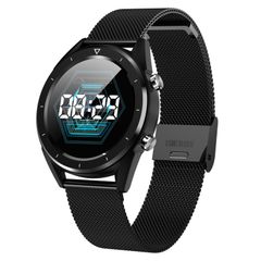 DT28 1.54 inch IP68 Black Steel – Đồng hồ thông minh dây thép không thấm nước, Bluetooth 4.2 