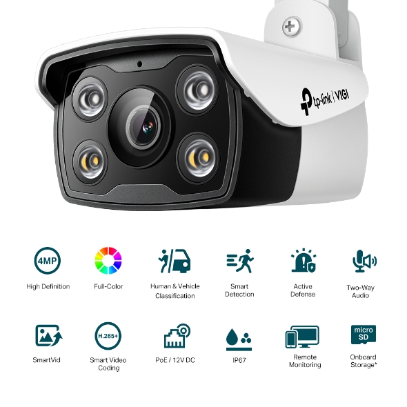 Ảnh minh họa Camera IP TP-Link Bullet Hồng Ngoại Ngoài Trời 4MP VIGI C340 1