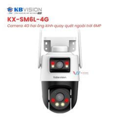  Camera 4G Hai Ống Kính KBVISION KX-SM6L-4G | 6MP Chính Hãng 