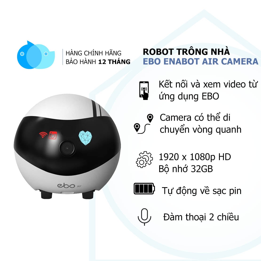 Camera trông nhà Enabot Ebo Air Smart Familybot