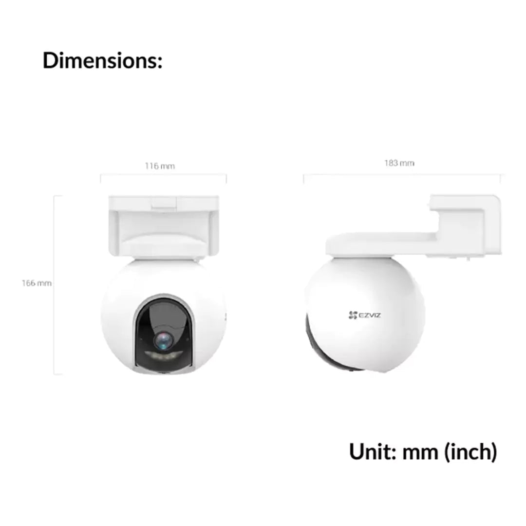 Ảnh minh họa Camera Wi-Fi EZVIZ CB8 2K xoay ngang và dọc dùng pin 3