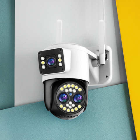Camera Yoosee 3 Mắt QPT28 Xoay 360 Độ, Zoom 12X, Đàm Thoại 2 Chiều