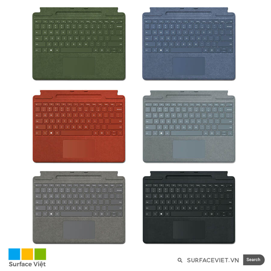 Ảnh minh họa Phím Alcantara Surface Pro 9/Pro 8/Pro X Signature – Brand New (Có khe sạc bút) 1