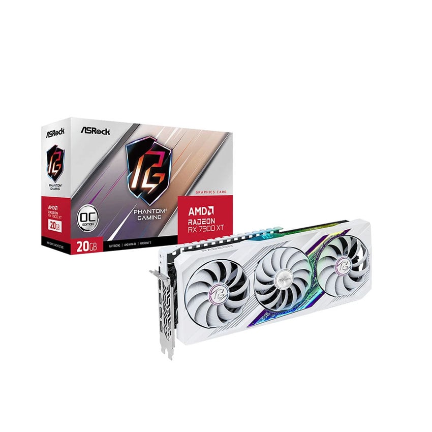 Card màn hình ASROCK RX 7900 XT PHANTOM GAMING WHITE 20GB OC