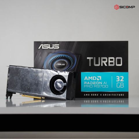 Card Màn Hình Asus Turbo Radeon Ai Pro R9700 32gb Chuyên Dụng