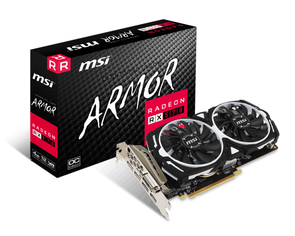 CARD VGA MSI RX570 ARMOR 8G OC