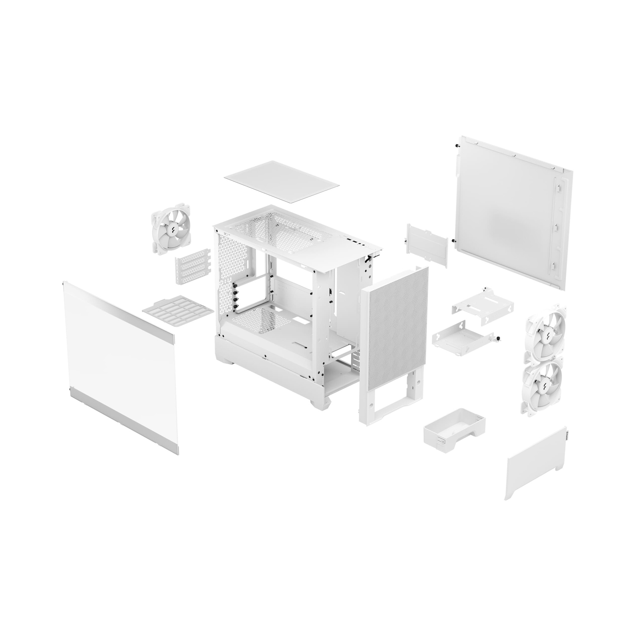 Ảnh minh họa Case Fractal Design Pop Mini Air RGB White TG Clear Tint 1
