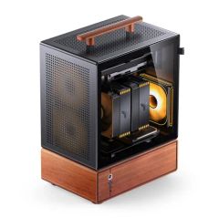  Case JONSBO T7 Black – M-ATX| Gỗ Óc Chó| Kính Cường Lực 