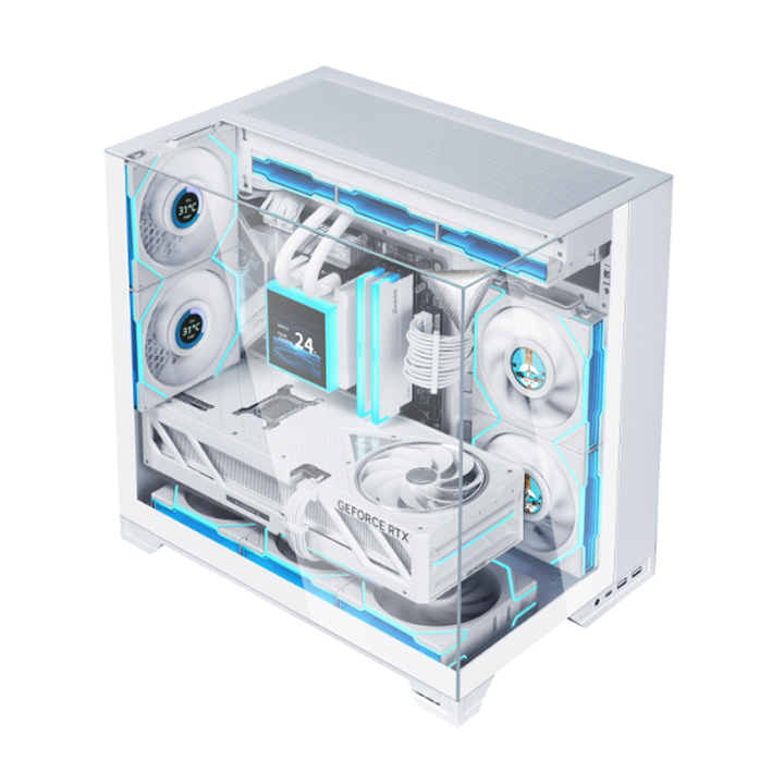 Ảnh minh họa Case Lian Li O11 Vision-M White O11VMW (Trắng) 2