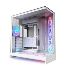  Vỏ case NZXT H9 Flow RGB+ Dual-Chamber ATX Mid-Tower, quạt RGB và hub 