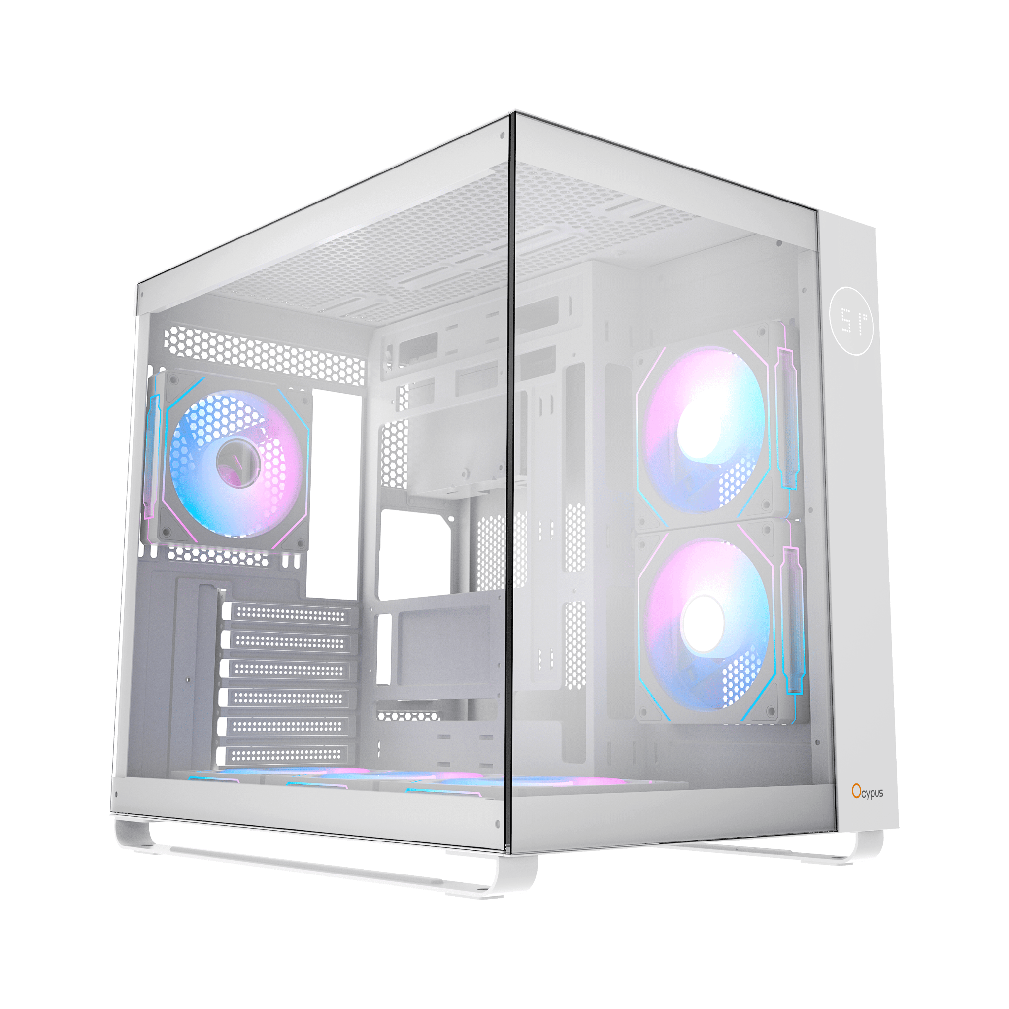 Ảnh minh họa Case Ocypus Iota C70 ARGB (ATX, sẵn 6 Fan ARGB, LCD hiển thị nhiệt độ) 1