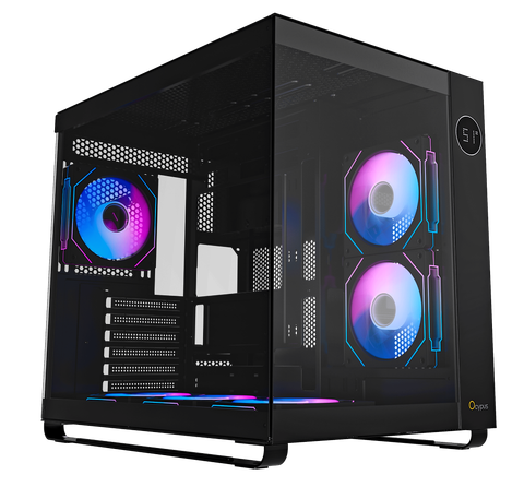 Case Ocypus Iota C70 ARGB (ATX, sẵn 6 Fan ARGB, LCD hiển thị nhiệt độ)