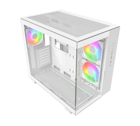 Vỏ Case Montech KING 65 PRO White – Kính cường lực ARGB
