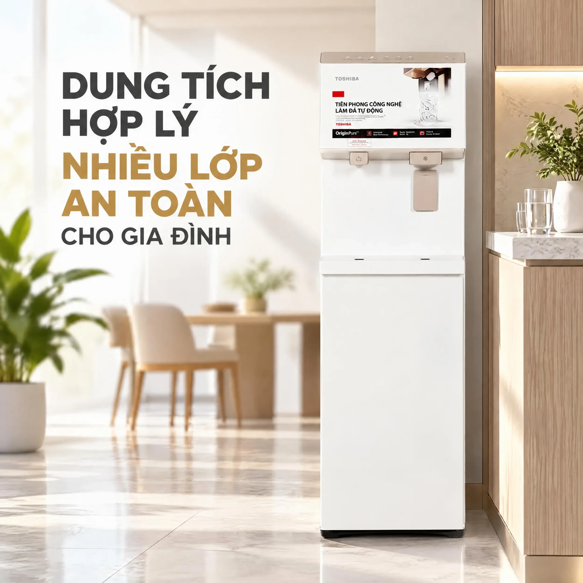 Ảnh minh họa Cây nước nóng lạnh và làm đá Toshiba RWF-IW2469BVN(W) 660W 3