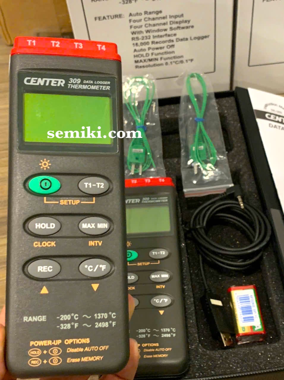 Ảnh minh họa CENTER TAIWAN 309 bộ ghi nhiệt 4 kênh type K (-200°C ~1370°C) 2