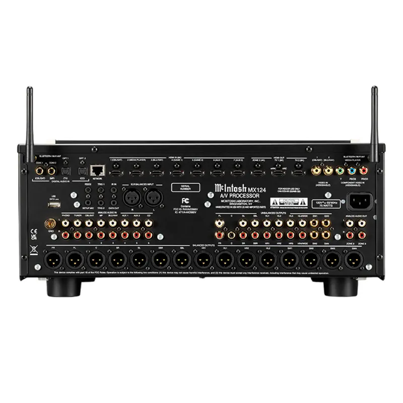 Ảnh minh họa AV Processor McIntosh MX124, 13.4 Kênh, Bluetooth 5.4, Wifi, HDMI eARC, Optical 2