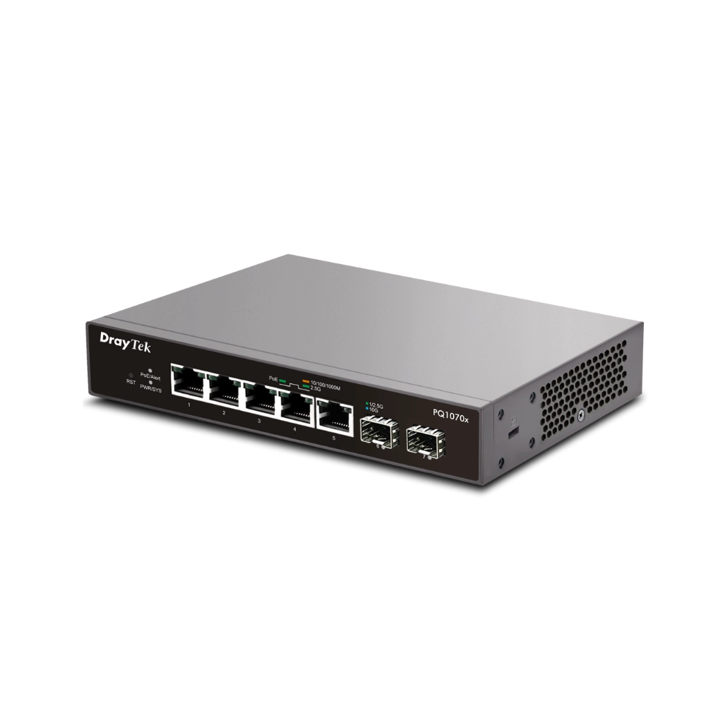 Ảnh minh họa Switch PoE+ DrayTek Smart Lite VigorSwitch PQ1070x (7 port/ 2.5/10 Gbps/ SFP+) 3