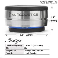 Chân kê đầu/âm ly IsoAcoustic Orea Indigo 