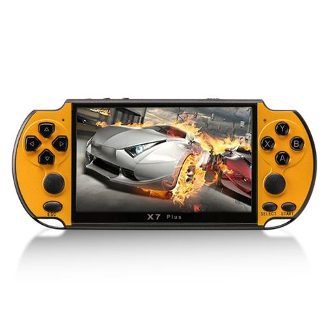 X7 Plus Trò chơi cổ điển Retro Yellow – Máy chơi game cầm tay HD 5,1 inch với bộ nhớ 8G