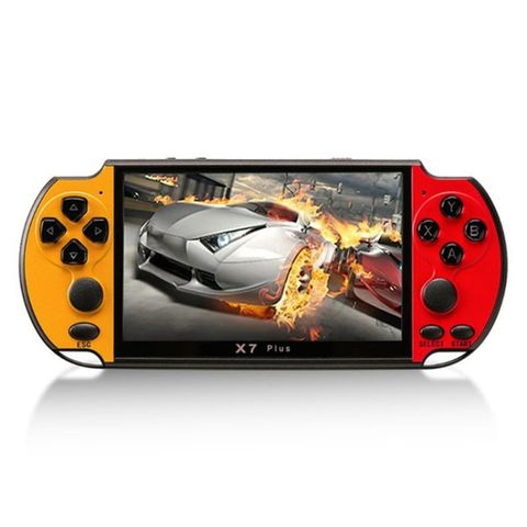 X7 Plus Trò chơi cổ điển Retro Yellow & Red – Máy chơi game cầm tay HD 5,1 inch với bộ nhớ 8G